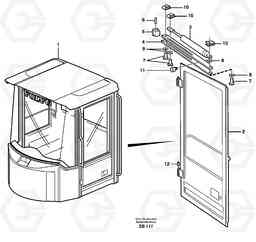 27513 Door with fitting parts L50D, Volvo Construction Equipment