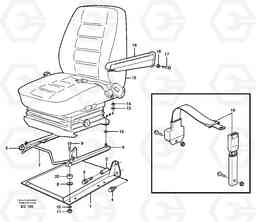 82642 Operator seat with fitting parts L70D, Volvo Construction Equipment