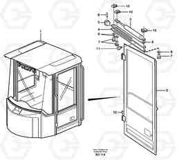 28562 Door with fitting parts L70E, Volvo Construction Equipment