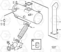 89685 Exhaust system, silencer L90D, Volvo Construction Equipment