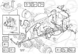82594 Rear cable harness with assembly parts L90D, Volvo Construction Equipment