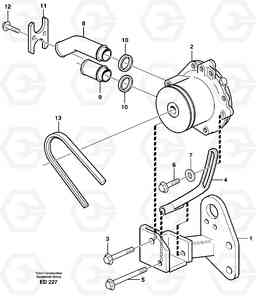 80881 Water pump with fitting parts L90D, Volvo Construction Equipment