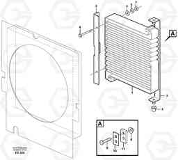 82563 Condenser for cooling agent R134a with fitting parts. L90D, Volvo Construction Equipment