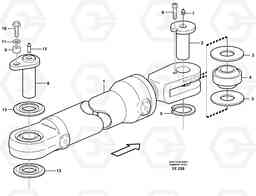41304 Hydraulic cylinder with fitting parts L120D, Volvo Construction Equipment