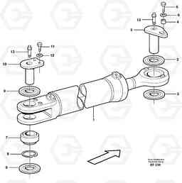 11678 Hydraulic cylinder with fitting parts L150D, Volvo Construction Equipment