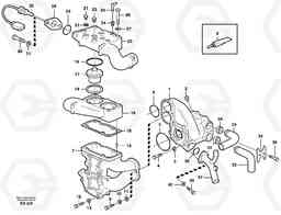 29849 Water pump and thermostat housing L180D, Volvo Construction Equipment