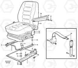 82092 Operator seat with fitting parts L180D HIGH-LIFT, Volvo Construction Equipment