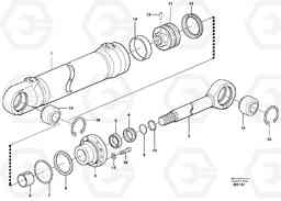 65384 Hydraulic cylinder, tilting L180E HIGH-LIFT S/N 5004 - 7398, Volvo Construction Equipment