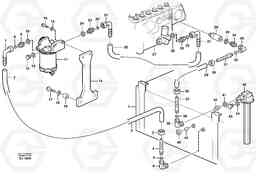 59255 Fuel pipes: fuel tank - injection pump L330D, Volvo Construction Equipment