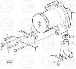 61981 Extra water pump with fitting parts L330D, Volvo Construction Equipment