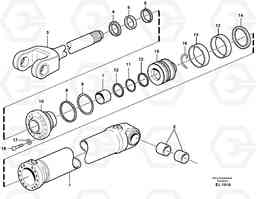 100801 Hydraulic cylinder, lifting L330D, Volvo Construction Equipment