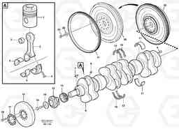52486 Crankshaft and related parts L180E S/N 5004 - 7398 S/N 62501 - 62543 USA, Volvo Construction Equipment