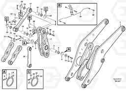 40600 Rear links with assembly parts L220E SER NO 2001 - 3999, Volvo Construction Equipment