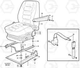 94882 Operator seat with fitting parts L220E SER NO 2001 - 3999, Volvo Construction Equipment