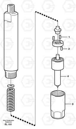 50745 Injector L150E S/N 6005 - 7549 S/N 63001 - 63085, Volvo Construction Equipment