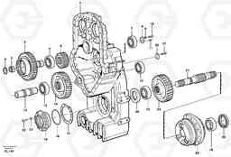 61201 Transfer case, gears and shafts L150E S/N 6005 - 7549 S/N 63001 - 63085, Volvo Construction Equipment