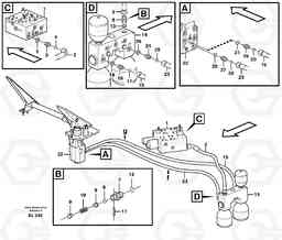 4346 Brake line, valve body - accumulators - accumulator - footbrake valve L150E S/N 8001 -, Volvo Construction Equipment