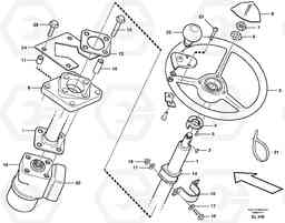 87159 Steering column with fitting parts L110E S/N 2202- SWE, 61001- USA, 70401-BRA, Volvo Construction Equipment