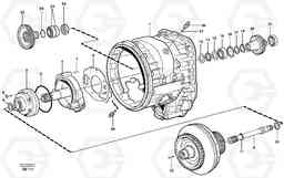 70750 Converter housing, gears and shafts L180E S/N 5004 - 7398 S/N 62501 - 62543 USA, Volvo Construction Equipment