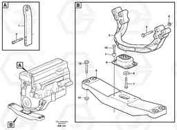 32712 Engine mounting L180E S/N 5004 - 7398 S/N 62501 - 62543 USA, Volvo Construction Equipment