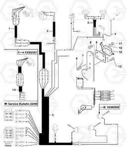 4127 Electrical system / cab EW70 TYPE 262, Volvo Construction Equipment