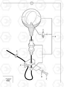 24605 Flashing light on cab EC14 TYPE 246, 271, Volvo Construction Equipment