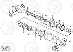 3194 Hydraulic cylinder, adjustable boom EW150 ?KERMAN ?KERMAN EW150 SER NO - 318, Volvo Construction Equipment