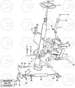 45025 Adjustable steering column EW200 ?KERMAN ?KERMAN EW200, Volvo Construction Equipment