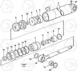 11056 Hydraulic cylinder, steering EW150C ?KERMAN ?KERMAN EW150C SER NO - 688, Volvo Construction Equipment