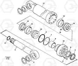 10527 Hydraulic cylinder, dozer blade EW150C ?KERMAN ?KERMAN EW150C SER NO - 688, Volvo Construction Equipment