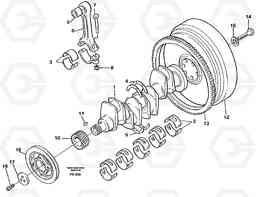 26714 Crankshaft and related parts EW130 ?KERMAN ?KERMAN EW130 SER NO - 447, Volvo Construction Equipment