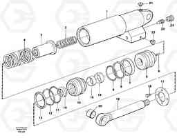 66235 Hydraulic cylinder for quick fit EC420 ?KERMAN ?KERMAN EC420 SER NO - 1550, Volvo Construction Equipment