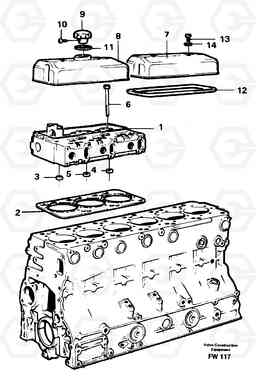 21370 Cylinder head with fitting parts EC280 SER NO 1001-, Volvo Construction Equipment