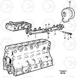 53519 Exhaust manifold and installation components EC280 SER NO 1001-, Volvo Construction Equipment