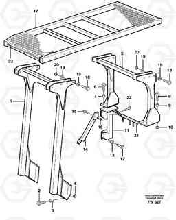 13349 Protection over drivers cab, elevation kit 605 mm EC280 SER NO 1001-, Volvo Construction Equipment