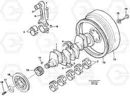 27321 Crankshaft and related parts EW130C SER NO 584-, Volvo Construction Equipment