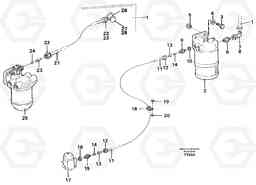 62526 Fuel system: Fuel tank - fuel pump EW130C SER NO 584-, Volvo Construction Equipment