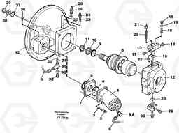 13384 Pump gear box EW130C SER NO 584-, Volvo Construction Equipment