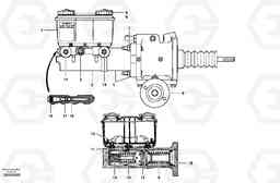 54876 Brake master cylinder G700 MODELS S/N 33000 -, Volvo Construction Equipment