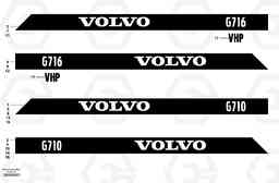 8331 Decals - grader models G700 MODELS S/N 33000 -, Volvo Construction Equipment