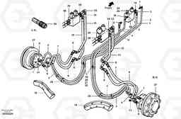63904 Hydraulic circuit - wheel motors - AWD G700 MODELS S/N 33000 -, Volvo Construction Equipment