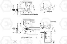 19596 Rear auxiliary hydraulic circuits G700B MODELS S/N 35000 -, Volvo Construction Equipment