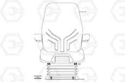 11090 Air suspension seat assembly G700B MODELS S/N 35000 -, Volvo Construction Equipment