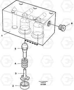 22451 Anticavitation valve EC450 SER NO 1782-1909, Volvo Construction Equipment