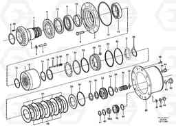 38202 Multi-disc brake, rear EW160 SER NO 1001-1912, Volvo Construction Equipment