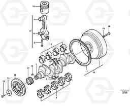 30250 Crankshaft and related parts EW160 SER NO 1001-1912, Volvo Construction Equipment
