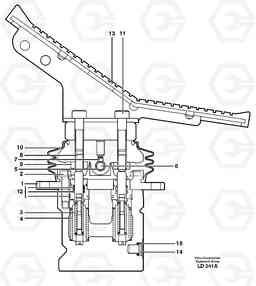 100602 Pedal valve EW200B, Volvo Construction Equipment