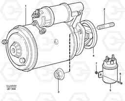 7658 Starter motor with assembling details EC160 SER NO 1001-, Volvo Construction Equipment