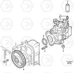 82819 Injection pump with drive EC160 SER NO 1001-, Volvo Construction Equipment