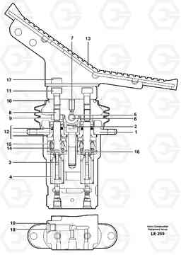 97728 Footbrake valve, transport EC160 SER NO 1001-, Volvo Construction Equipment